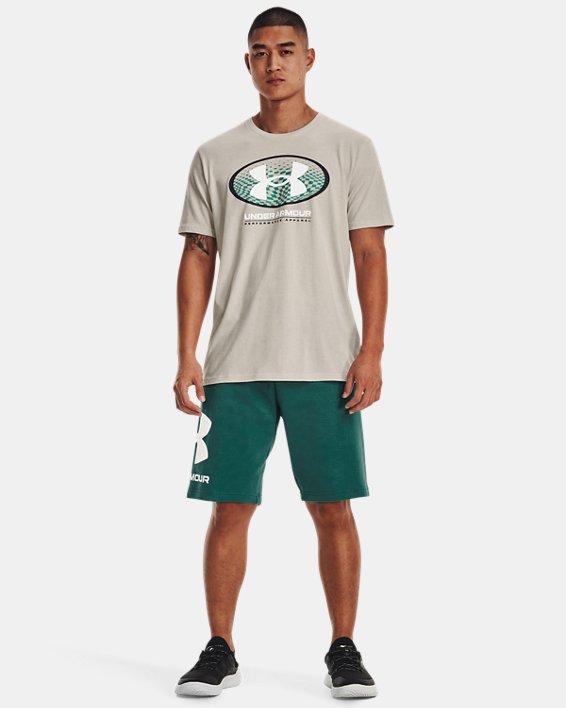 Men's UA Rival Fleece Big Logo Shorts, Green, pdpMainDesktop image number 2